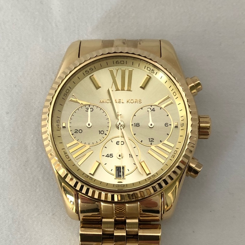Michael Kors Lexington Chronograph Gold-Tone Watch